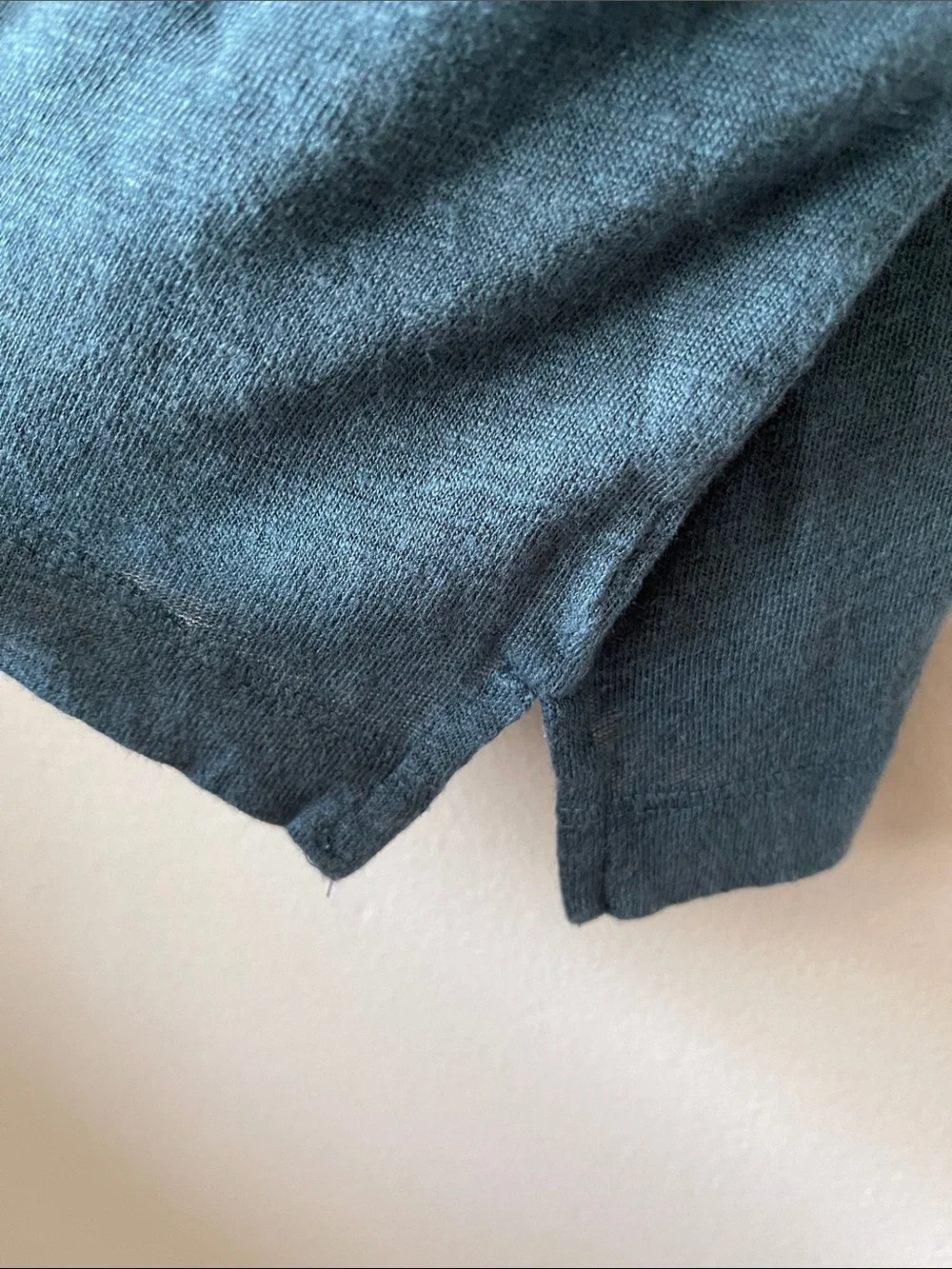 Alex Crane LINEN Knit Ola Button-Down Shirt in Teal Green XL